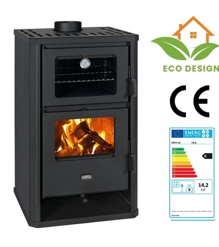 Wood burning stove with - wood,