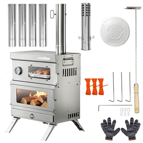 Wood burning stove with - wood,