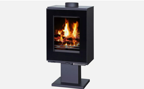 Wood burning stove 9kw - burning, tall
