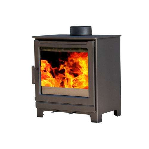 Wood burning stove log burner - burning,