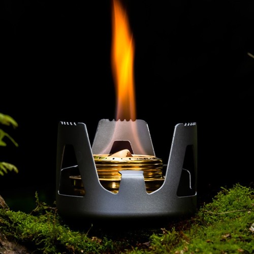 Adjustable flame solid fuel - flame,