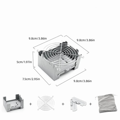 Solid fuel stove set - solid,